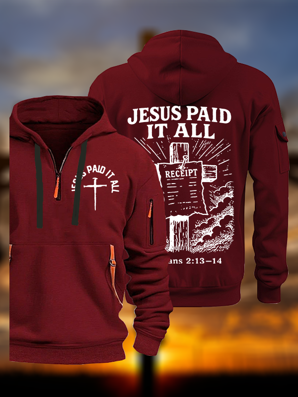 Jesus Paid It All Jesus God Christian Zipper Hoodies