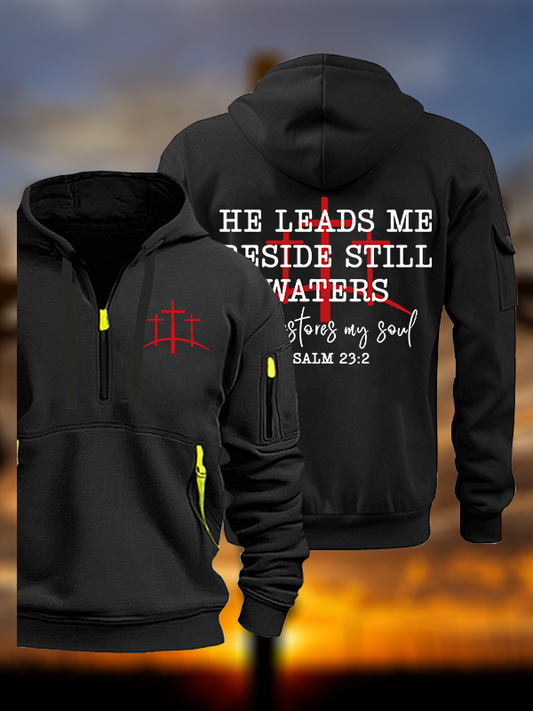 He Restores My Soul Jesus God Christian Zipper Hoodies