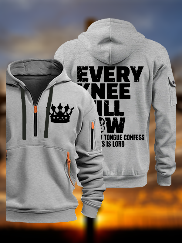 Every Knee Will Bow Jesus God Christian Zipper Hoodies