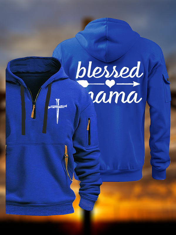 Blessed Mama Jesus God Christian Zipper Hoodies