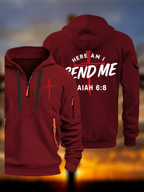 Here Am I Send Me Jesus God Christian Zipper Hoodies