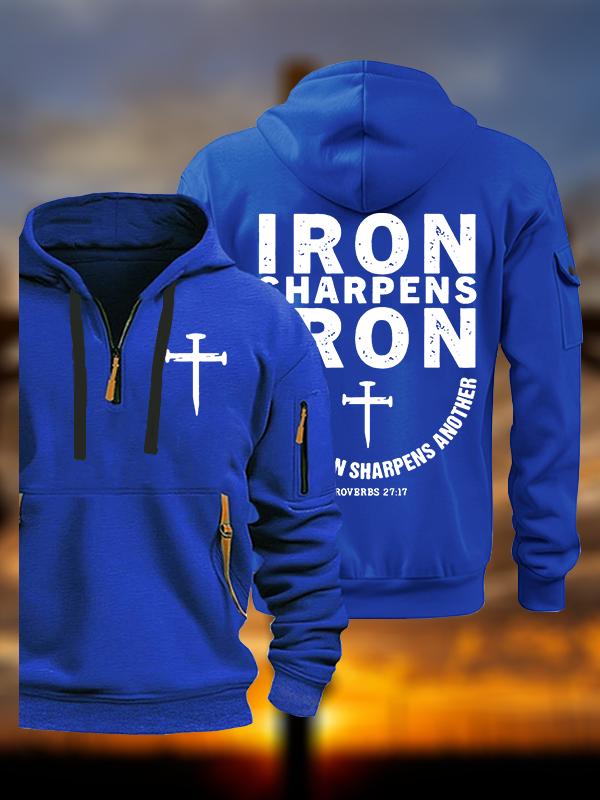 Proverbs 27:17 Jesus God Christian Zipper Hoodies