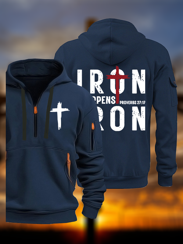 Iron Sharpens Iron Jesus God Christian Zipper Hoodies