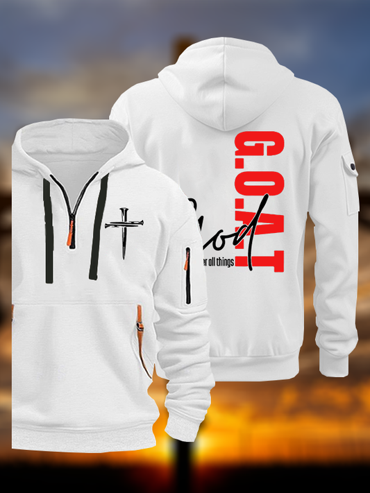 G.O.A.T. Jesus God Christian Zipper Hoodies