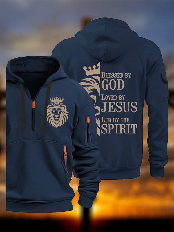 Blessed Loved Led Jesus God Christian Zipper Hoodies