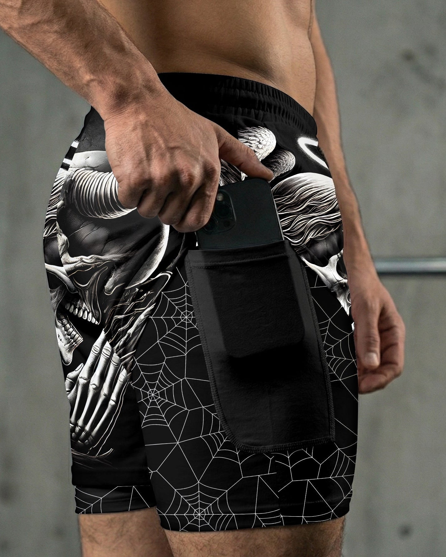 Saints and Sinners 2 in 1 Training Gym Shorts 11497