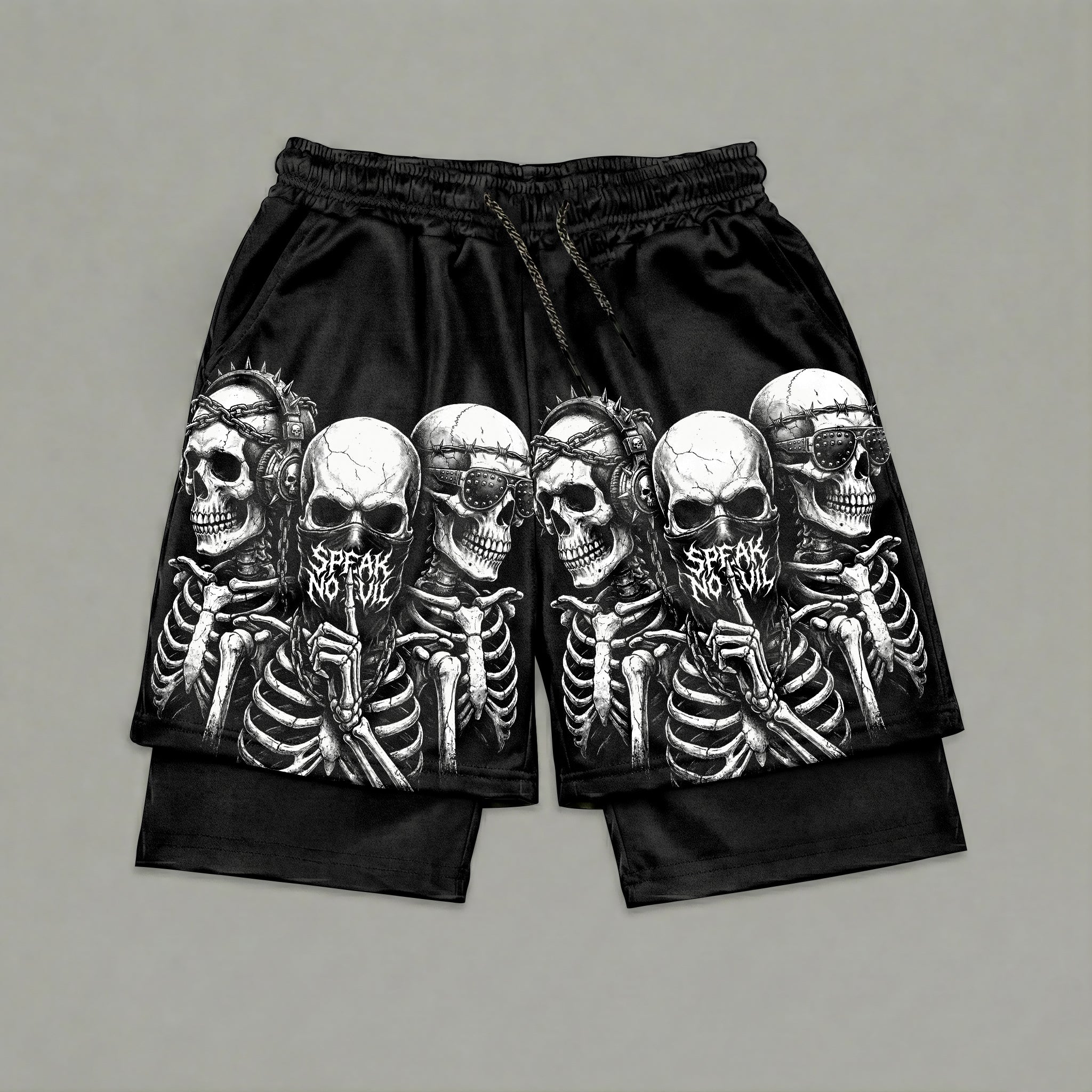 See No Evil, Hear No Evil, Speak No Evil Performance Shorts Breathable 11511