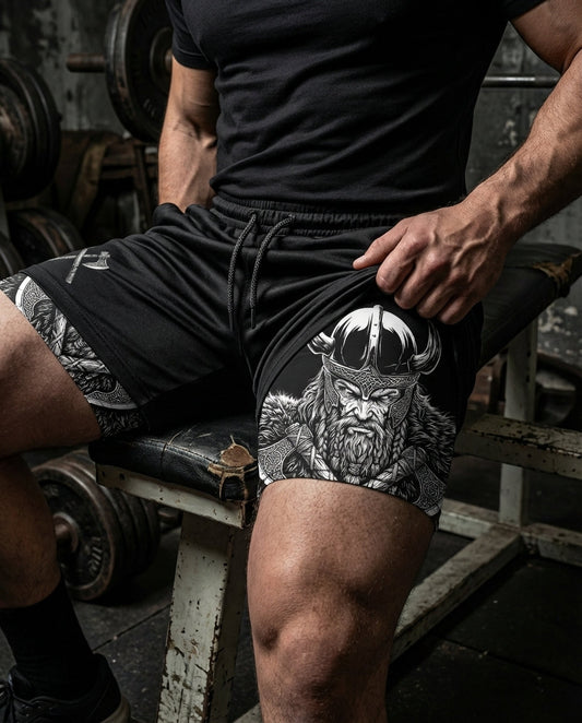 Viking Spirit Gym Shorts - Quick-Dry Fabric Athletic Wear 11531