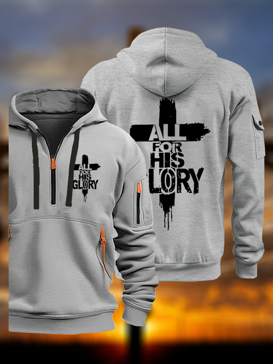 All For His Glory Jesus God Christian Zipper Hoodies