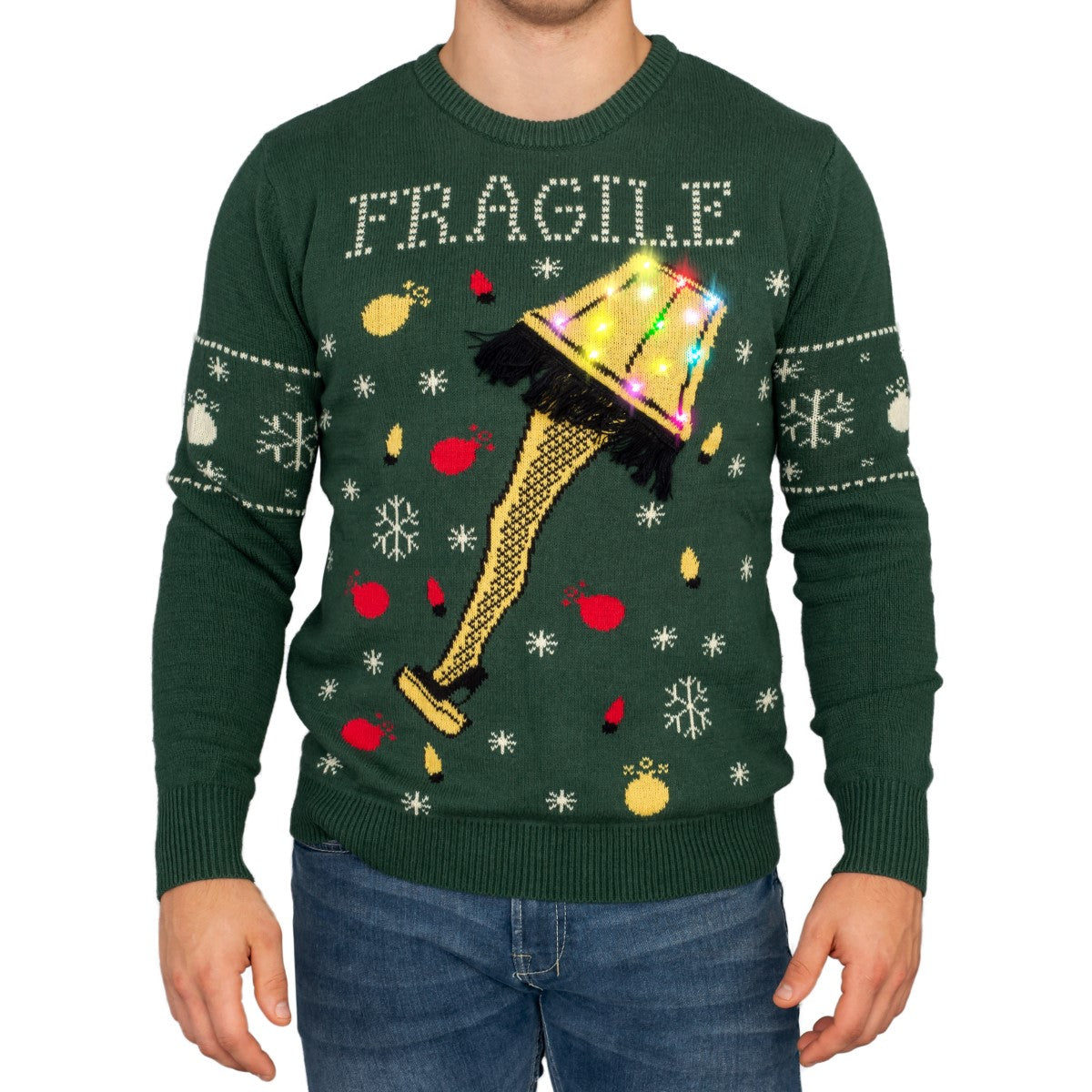 Unisex A Christmas Story Print Crew Neck Ugly Christmas Sweatshirt