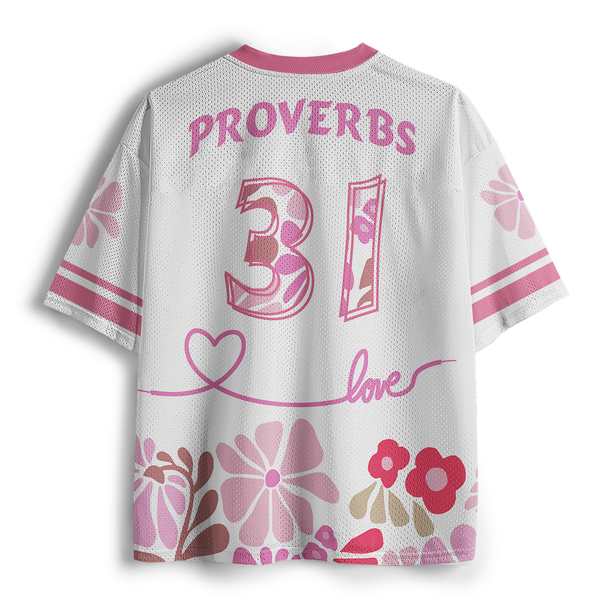 Motherhood Is Kingdom Flower Christian Mesh Jersey