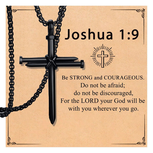Joshua 19 Cross Necklace
