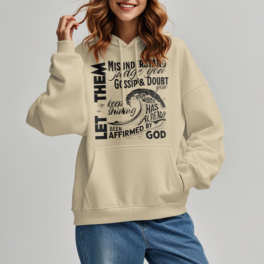 Modern Style Affirmed By God Fleece Lined Polyester Hoodie