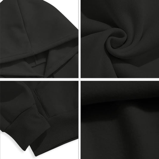 Classic Style Crowned Cross Virgin Mary Fleece Lined Polyester Hoodie