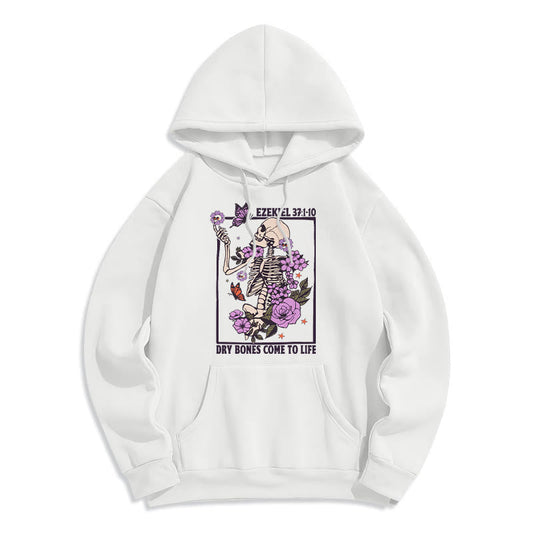 Dry Bones Rise in Faith Fleece Lined Polyester Hoodie