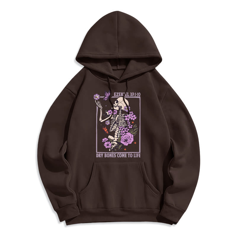 Dry Bones Rise in Faith Fleece Lined Polyester Hoodie