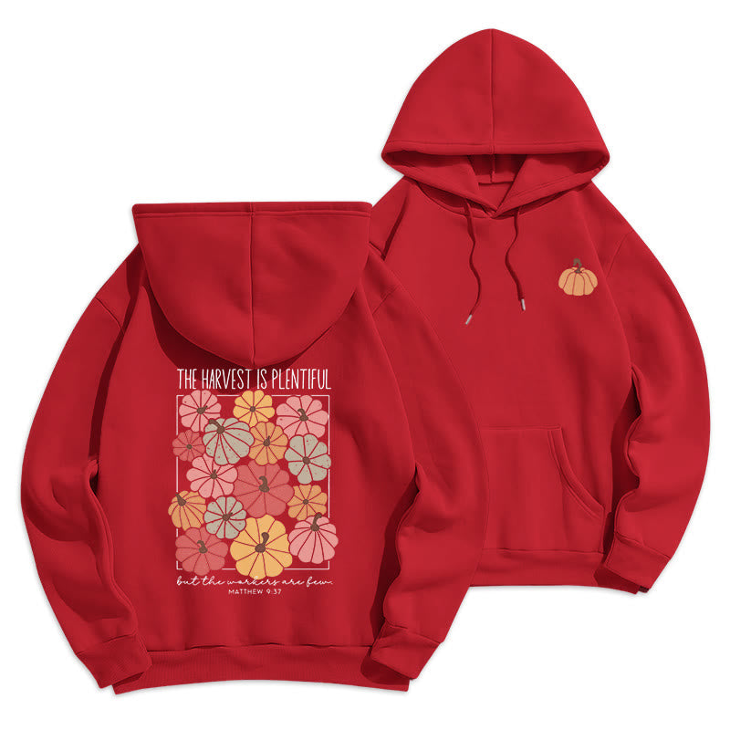 Harvest Grace in Every Pumpkin Fleece Lined Polyester Hoodie