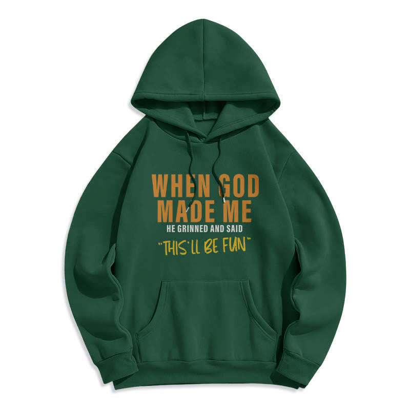 Fun - Filled God's Creation of Me Faith Story Fleece Lined Polyester Hoodie