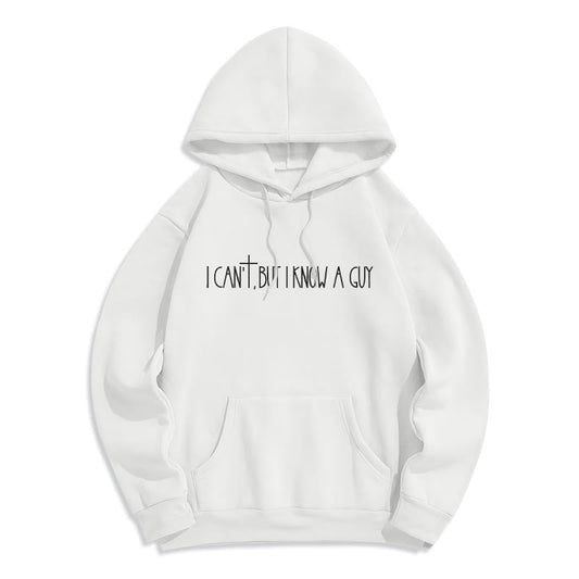 I Can't, But I Know A Guy with Cross Fleece Lined Polyester Hoodie