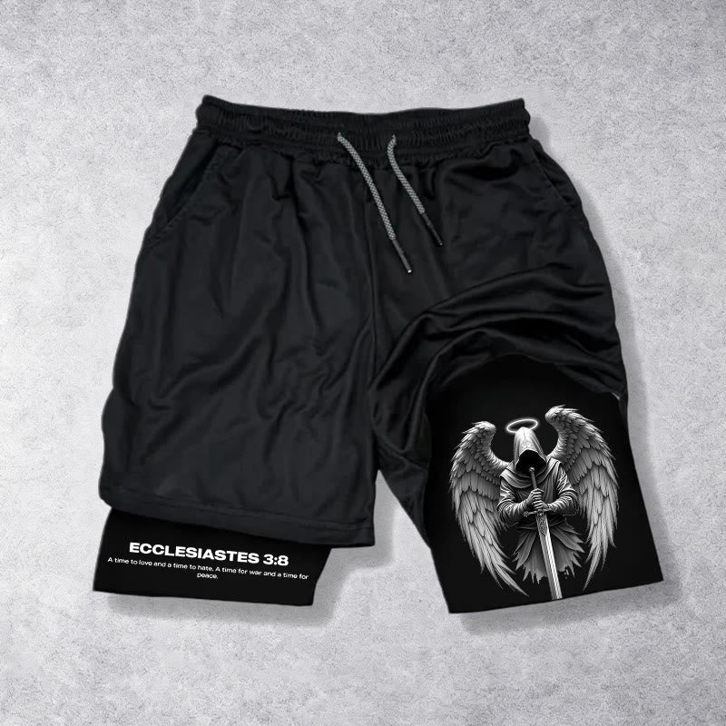 Christianartworkshop Ecclesiastes 3:8 Wings of War Performance Shorts