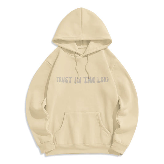 Trust In The Lord Faith Reliance Fleece Lined Polyester Hoodie