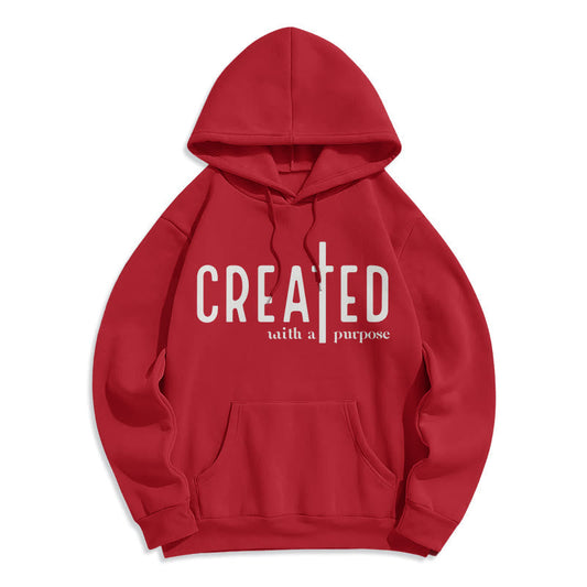 Created With a Purpose Fleece Lined Polyester Hoodie