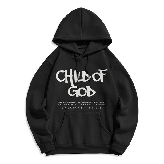 Child of God Galatians 3:26 Faith Fleece Lined Polyester Hoodie