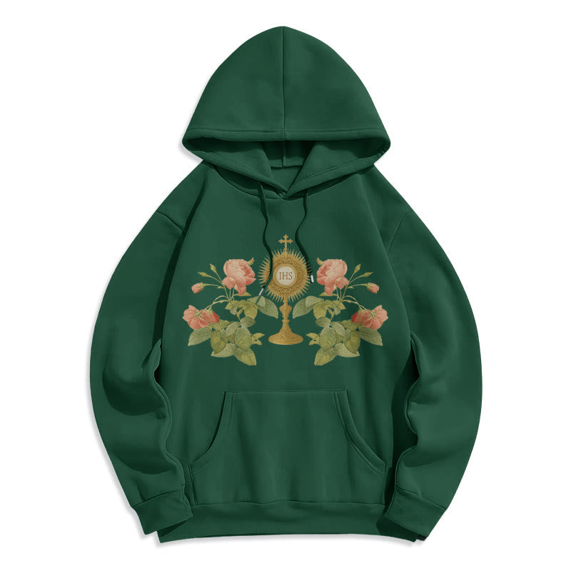 IHS & Rose Graphic Faith Fleece Lined Polyester Hoodie