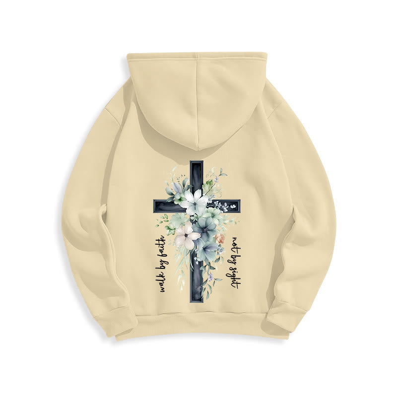 Jesus the Light Walk by Faith Fleece Lined Polyester Hoodie