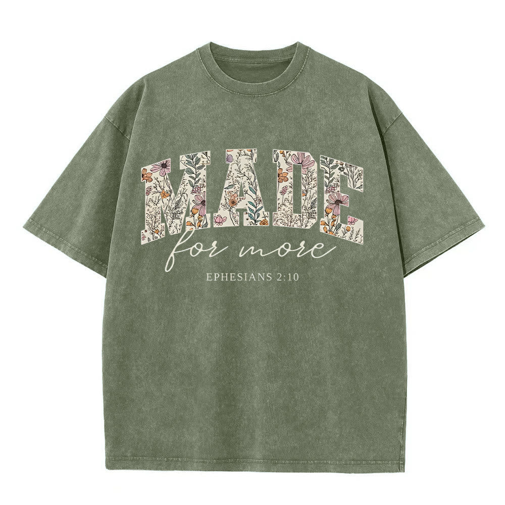 Christianartworkshop Made for More Washed T-Shirt