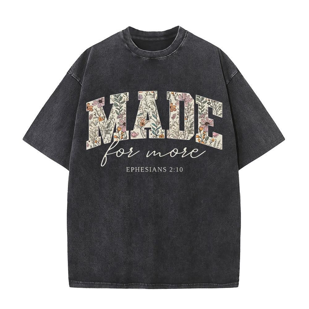 Christianartworkshop Made for More Washed T-Shirt