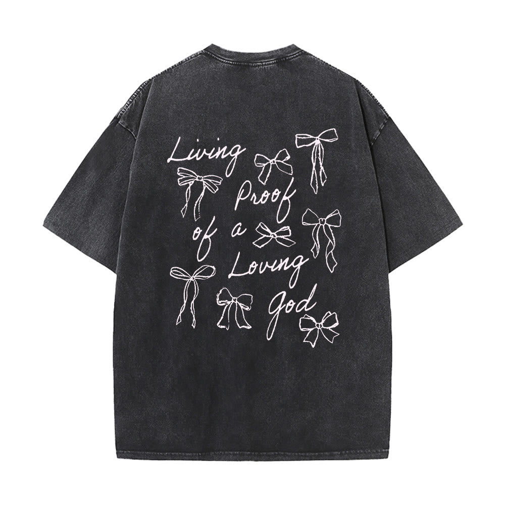 Christianartworkshop Living Proof Of A Loving God Unisex Washed T-shirt
