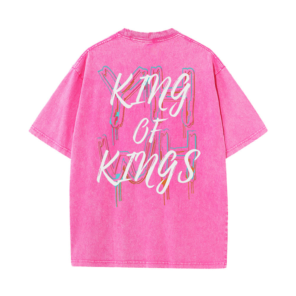 Christianartworkshop King Of Kings Unisex Washed T-shirt