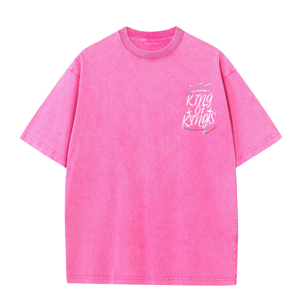 Christianartworkshop King Of Kings Unisex Washed T-shirt
