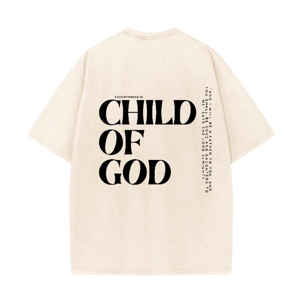 Christianartworkshop Child of God Graphic Unisex Washed T-Shirt