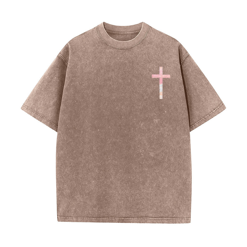 Christianartworkshop His Mercies Are New Double Sided Unisex Washed Christian T-Shirt