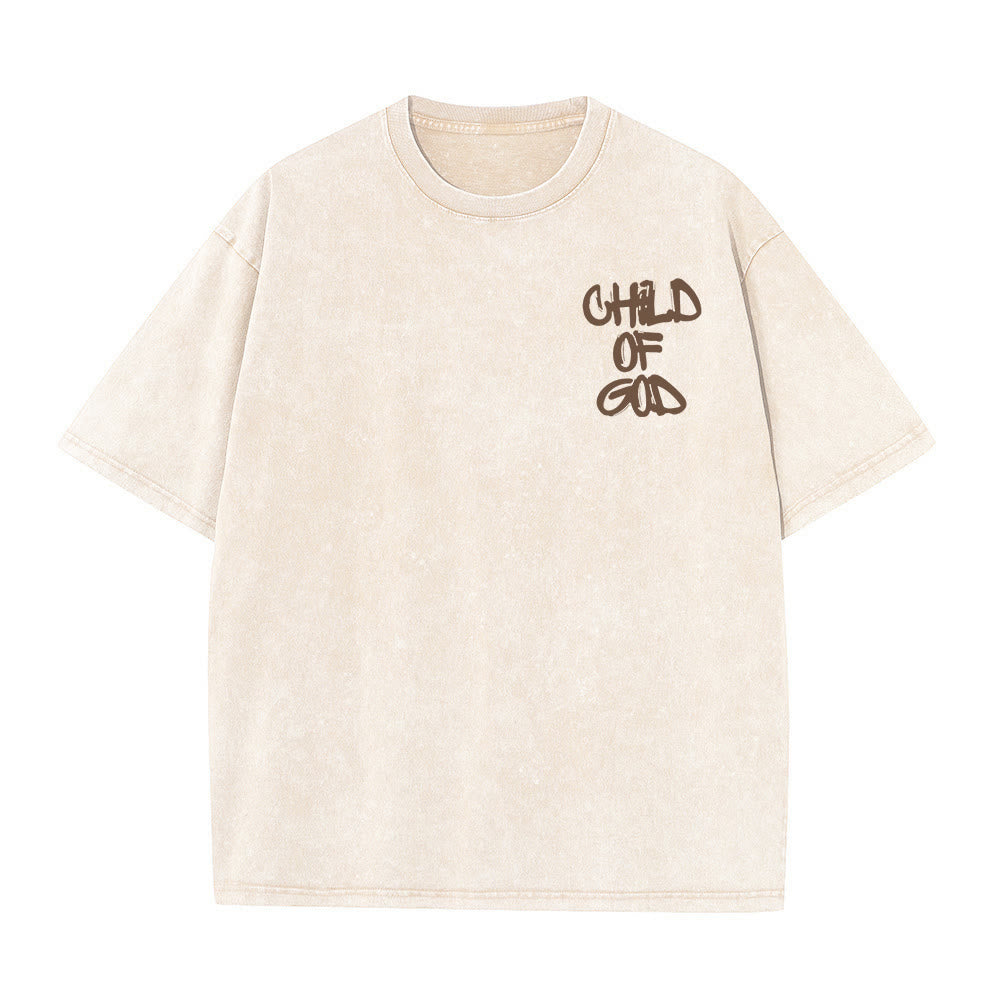 Christianartworkshop "CHILD OF GOD" Adult Washed T-Shirt