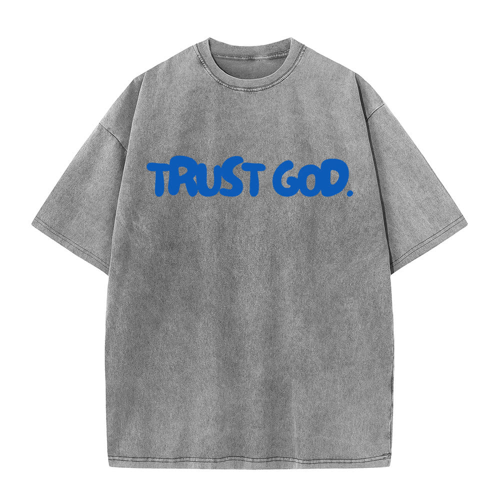 Christianartworkshop Trust In God Unisex Washed T-Shirt