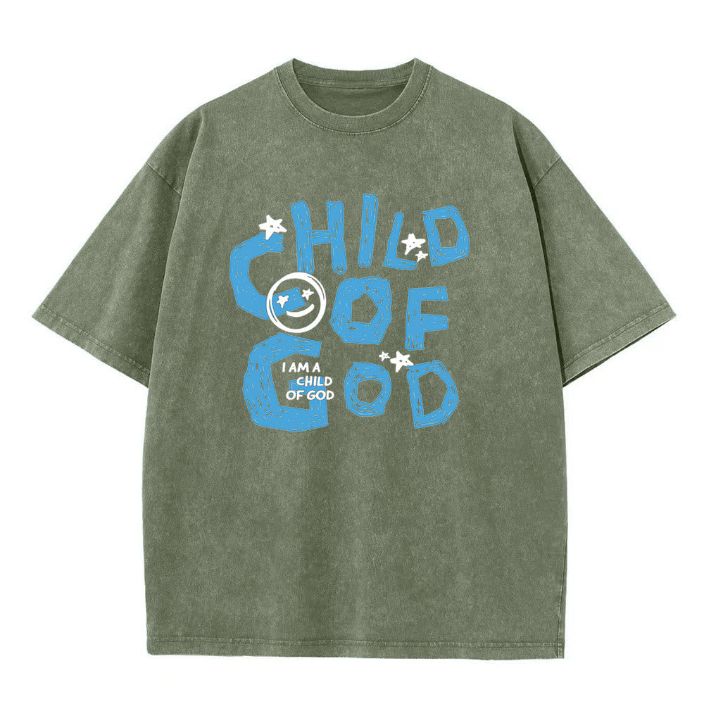 Christianartworkshop Child of God Unisex Washed T-Shirt