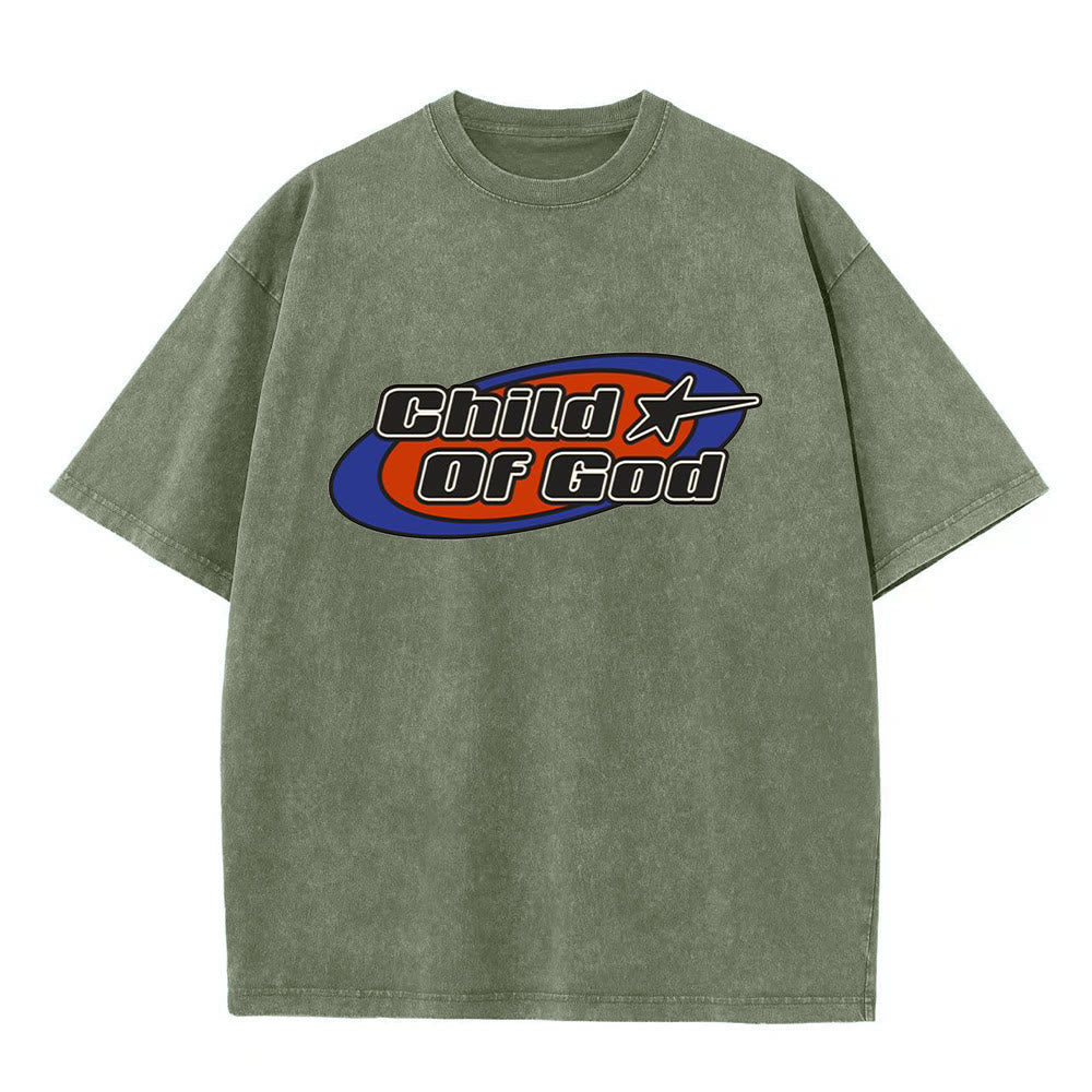 Christianartworkshop Child of God Graphic Unisex Washed T-Shirt