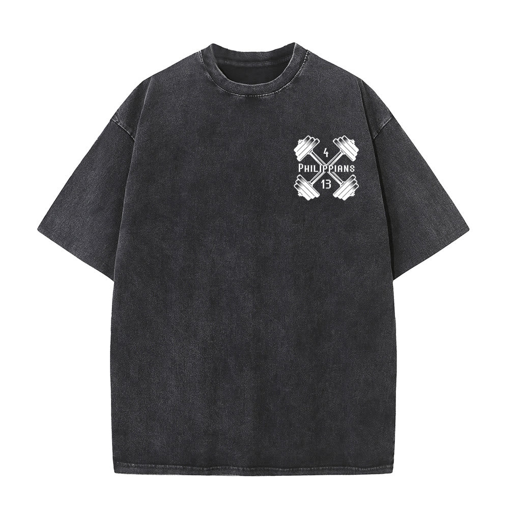 Christianartworkshop Not By My Strength, But His Unisex Washed T-Shirt