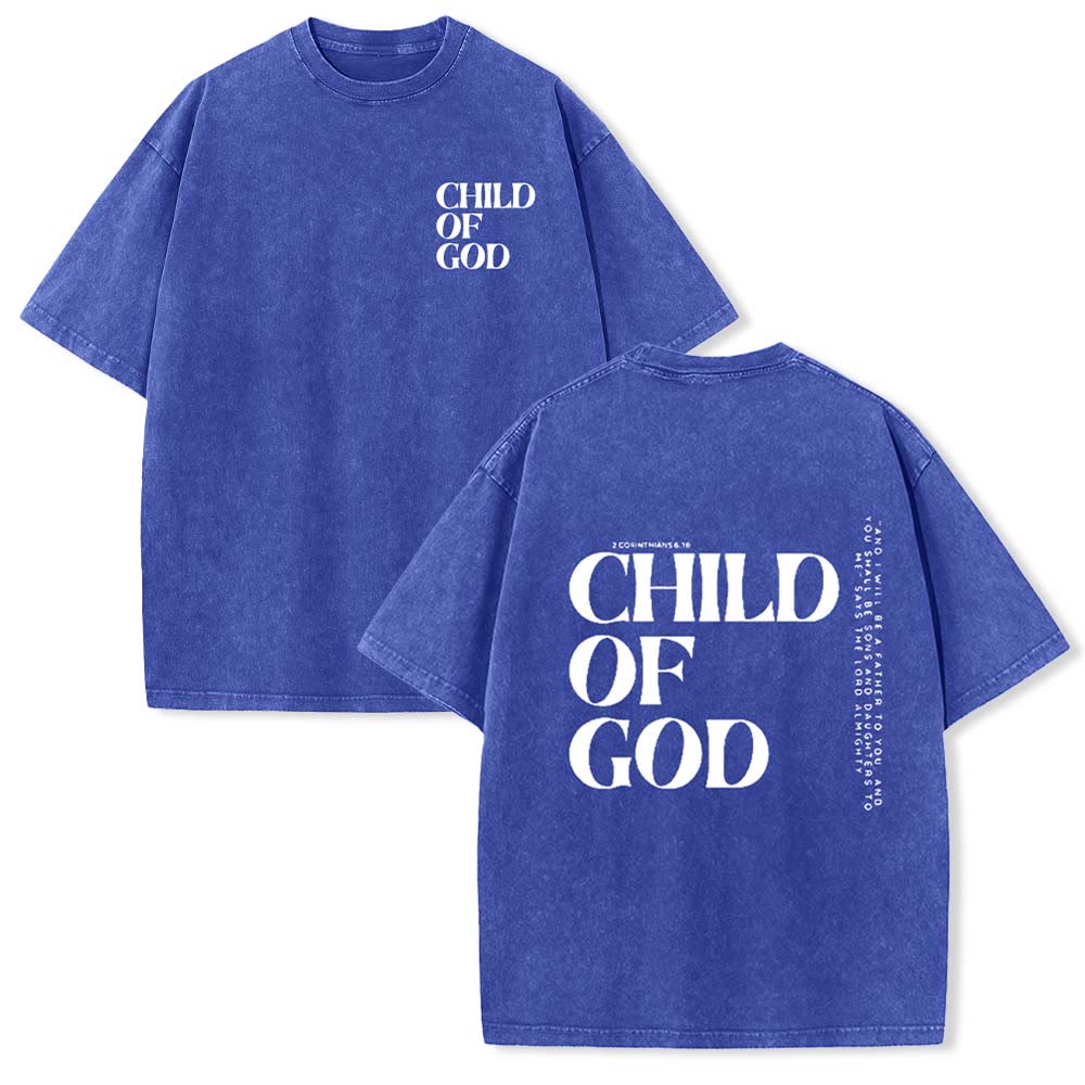 Christianartworkshop Child of God Graphic Unisex Washed T-Shirt
