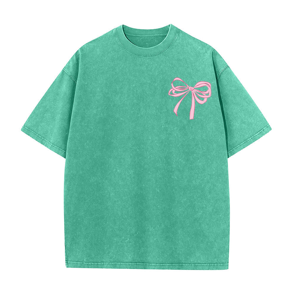 Christianartworkshop God Is Within Her Psalm 46:5 Bow Accent Unisex Washed T-shirt
