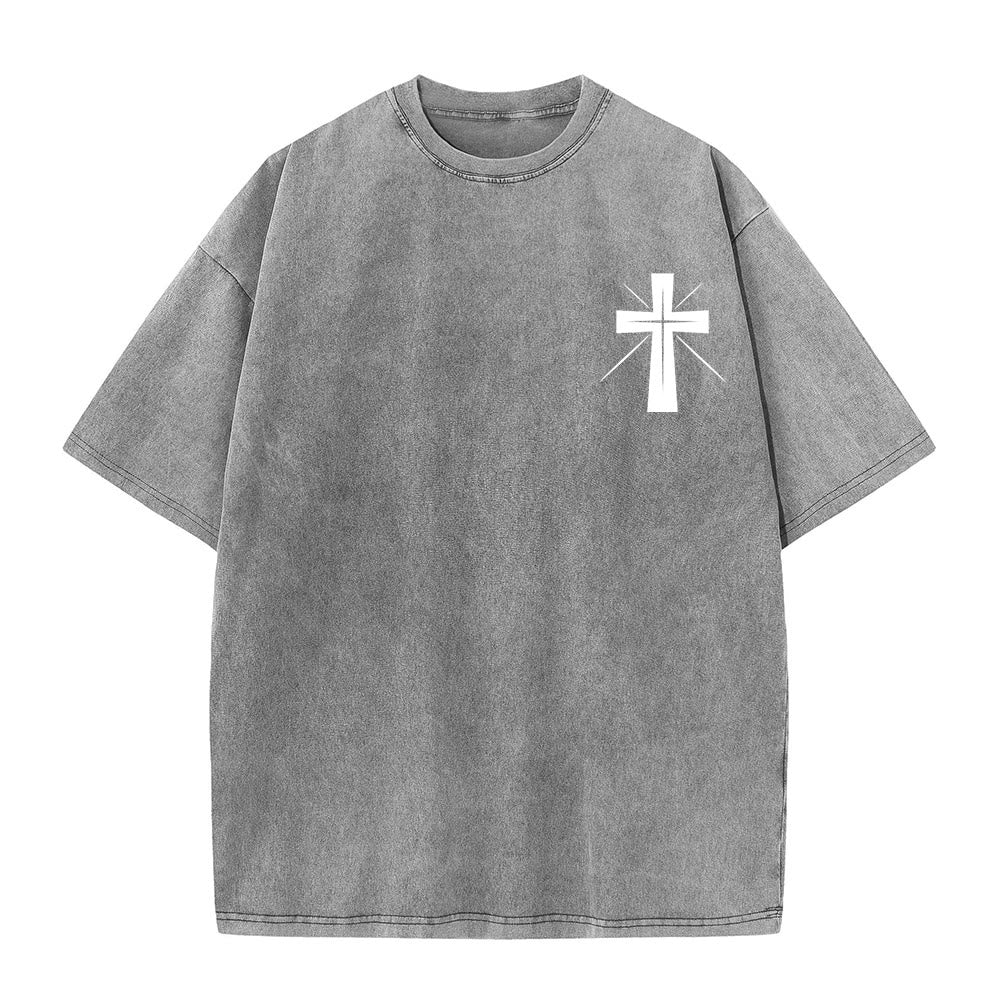 Christianartworkshop Seek First the Kingdom of God Unisex Washed T-Shirt