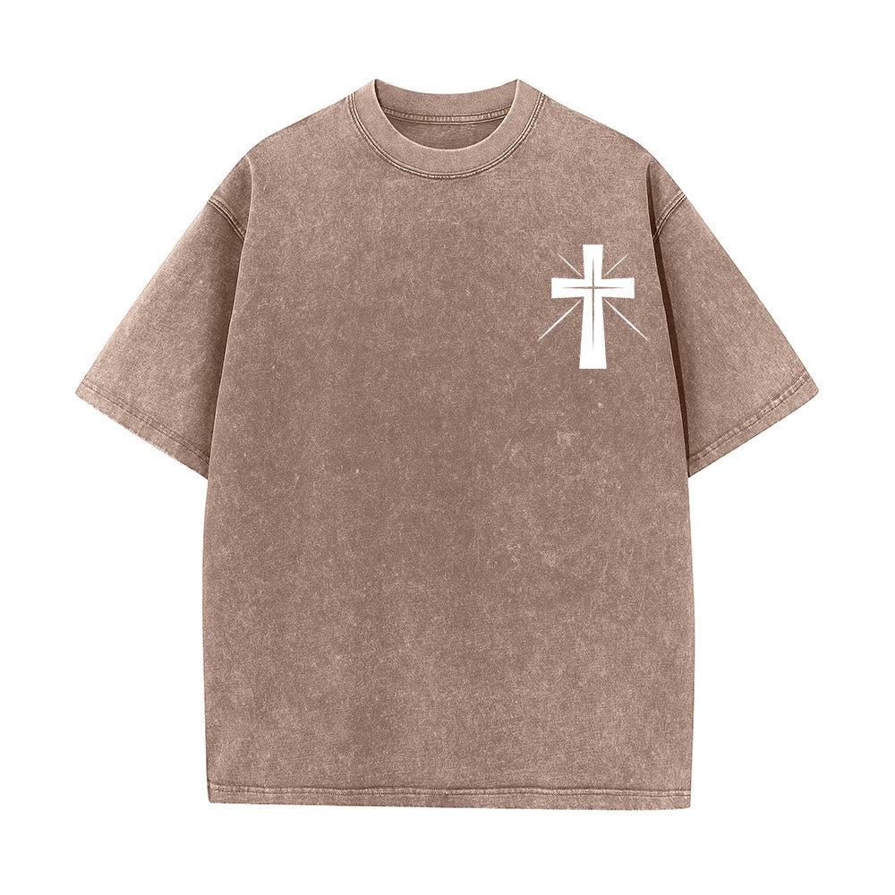 Christianartworkshop Seek First the Kingdom of God Unisex Washed T-Shirt