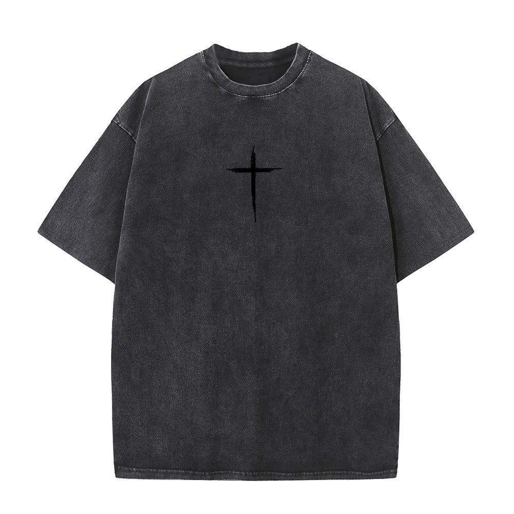 Christianartworkshop Repent For The Kingdom Of Heaven Unisex Washed T-Shirt