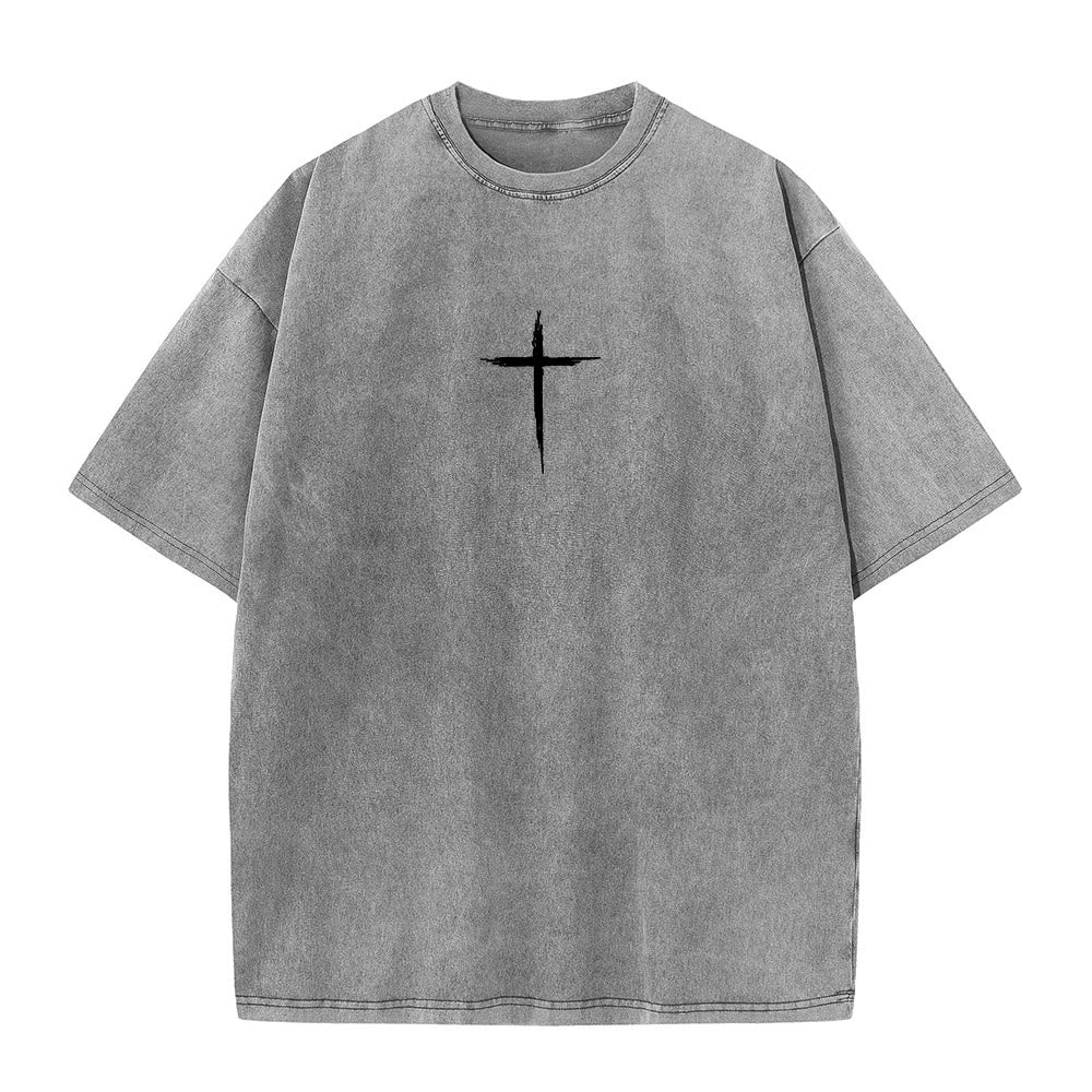 Christianartworkshop Repent For The Kingdom Of Heaven Unisex Washed T-Shirt