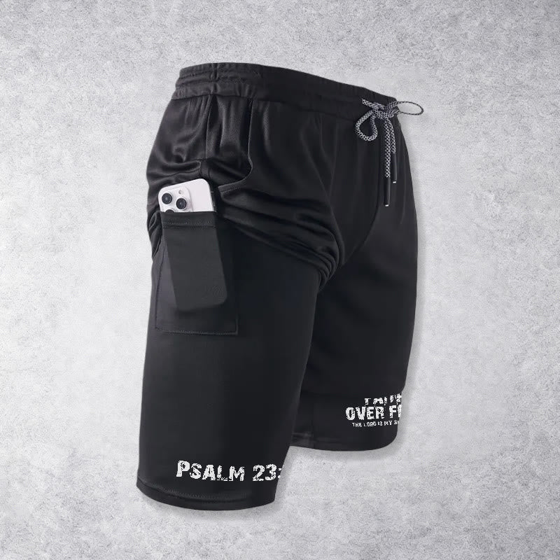 Christianartworkshop Psalms 23:1 Faith Over Fear Eagle Performance Shorts