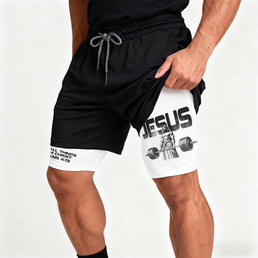 Christianartworkshop Philippians 4:13 I Can Do All Things Through Christ Performance Shorts