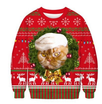Unisex 3D Sloth Beer Fun Print Christmas Sweatshirt